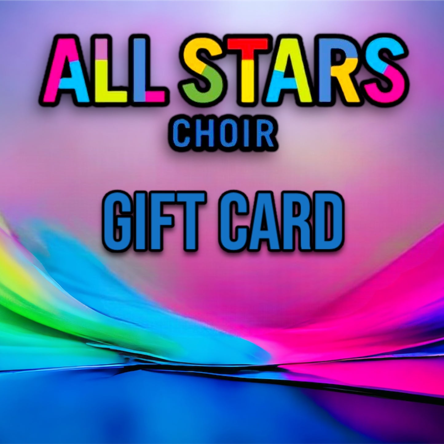 All Stars Choir Open Day gift card.